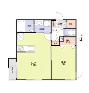 アンソレイユ明大前【2階】の間取り