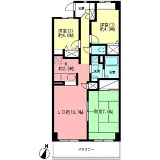 ラルカンシェル【2階】の間取り