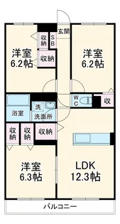 プライベート・フォレスト【2階】の間取り