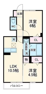 メゾンMKY A【1階】の間取り