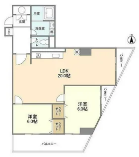 パティオ右近【9階】の間取り