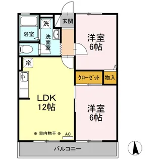 サンジュネスゆう【01020号室】の間取り