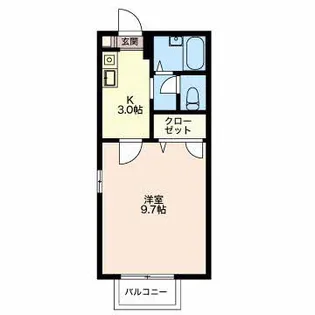 サンマツモトA【205号室】の間取り