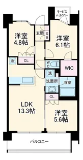 RJRプレシア川口【10階】の間取り
