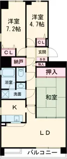 のむら貝塚ガーデンシティ六番館【9階】の間取り
