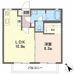 fragranceみゆき【201号室】の間取り