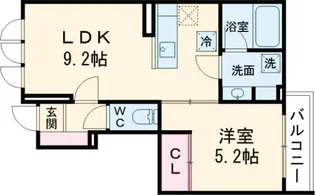 オルキデ蘆花公園五番館【1階】の間取り