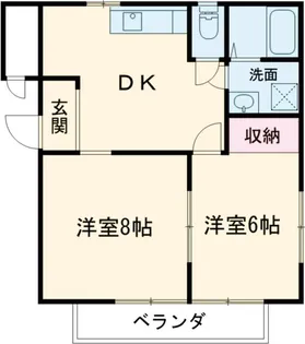 太陽と青空のラヴィータ【1階】の間取り