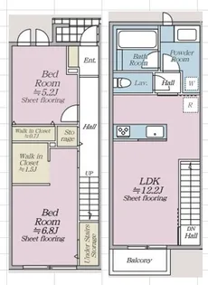 オルキデ蘆花公園八番館【1階】の間取り