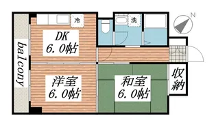 山口マンション【803号室】の間取り