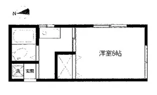 第二エムハウス【101号室】の間取り