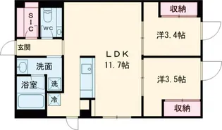 Fullea代々木(フレアヨヨギ)【4階】の間取り