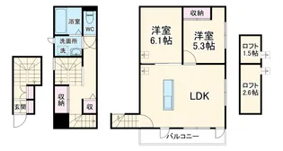ラ・ベルメール【201号室】の間取り