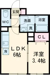 J.リヴェール武蔵小山【4階】の間取り