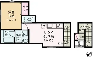 エスワンハイツ古淵【2階】の間取り
