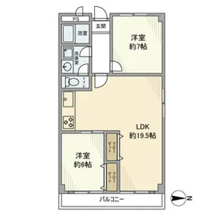 北大阪ハイツ【000号室】の間取り