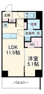 JP noie 上町台龍造寺【403号室】の間取り