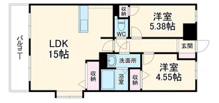 マンション福寿【4階】の間取り