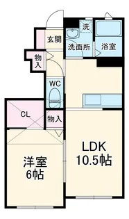 フェリシテ湘南台【1階】の間取り