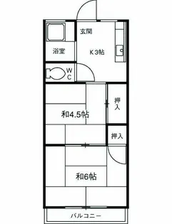 コーポ小菅【02020号室】の間取り