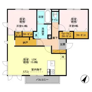 ヴァレンティーナ E【3階】の間取り