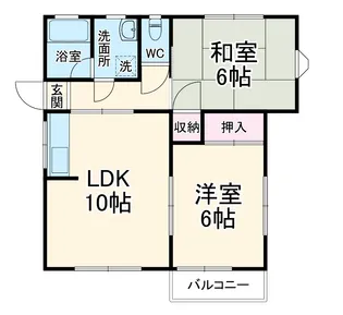 サンライズ B【202号室】の間取り