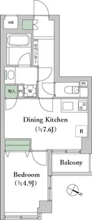 デュオ・スカーラ西新宿Ⅱ【3階】の間取り