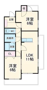 メゾン深山【3A号室】の間取り