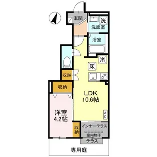 上尾市大字上尾下【102号室】の間取り