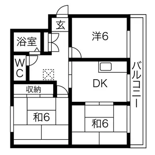 コーポ大野【1階】の間取り