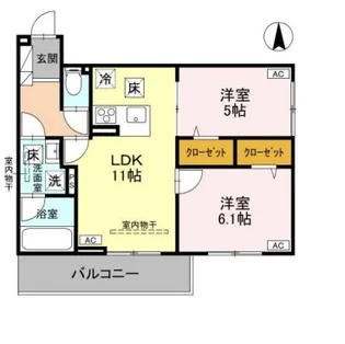 エリシアガーデン【1階】の間取り