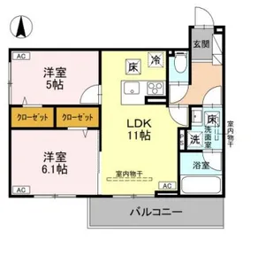 エリシアガーデン【1階】の間取り
