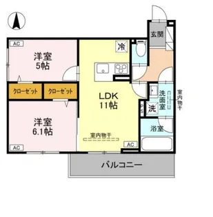 エリシアガーデン【3階】の間取り