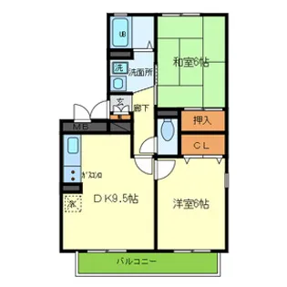 ピーチハイツ上町【301号室】の間取り