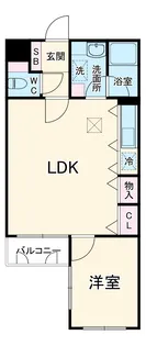 レックスアベニュー四条大宮【2階】の間取り