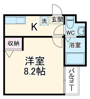 フラッティ一条御前【1階】の間取り
