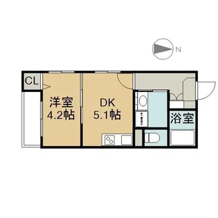 ハーモニーテラス紅雲町【2階】の間取り