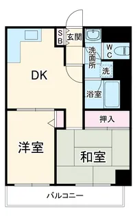 ライオンズマンション伊勢佐木町【6階】の間取り
