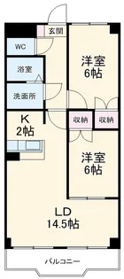 パラディーソ白壁【4階】の間取り