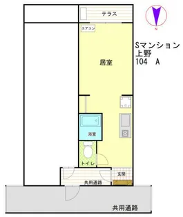 Sマンション上野【1階】の間取り