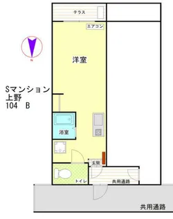 Sマンション上野【1階】の間取り