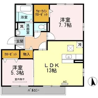 エクセル庄内【3階】の間取り