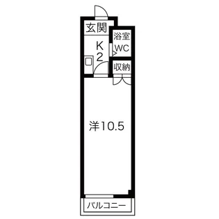 ハイツMAO【203号室】の間取り