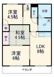 リバークレストワン【203号室】の間取り