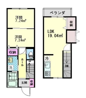 サンモール高尾【107号室】の間取り
