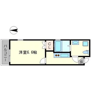 ドーリアKYOTO大宮【4階】の間取り