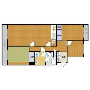 厚木リバーサイド壱号棟【4階】の間取り