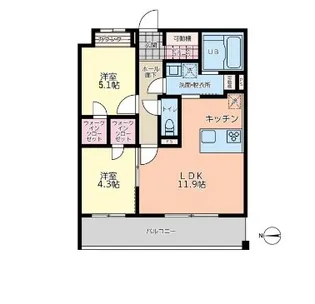 レゴリス成城3【305号室】の間取り