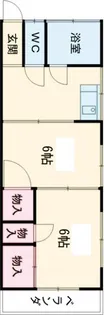コーポ落合【01010号室】の間取り