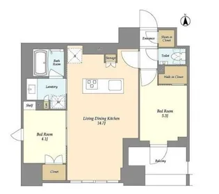 ドゥーエ府中Ⅰ【3階】の間取り